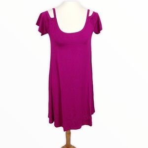 Black Cherry Women’s Off The Shoulder Cap Sleeve Dress Sz Small